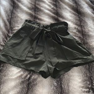 Stylish olive green shorts